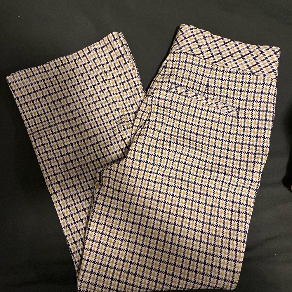 SPANX Blue and Cream Patterned Pants